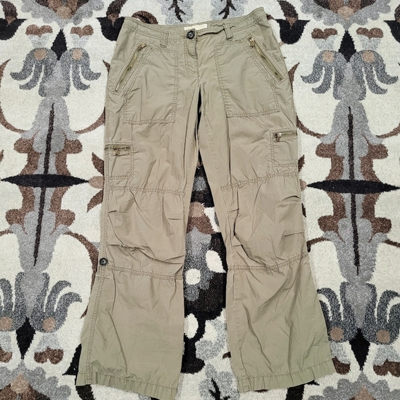 Michael Kors Roll Up Cuff Pocket Khaki Cargo Pants - Picture 1 of 13